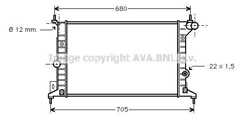 AVA QUALITY COOLING Радиатор, охлаждение двигателя OLA2242